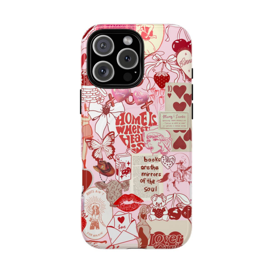 Lucky You Red Collage Phone Case