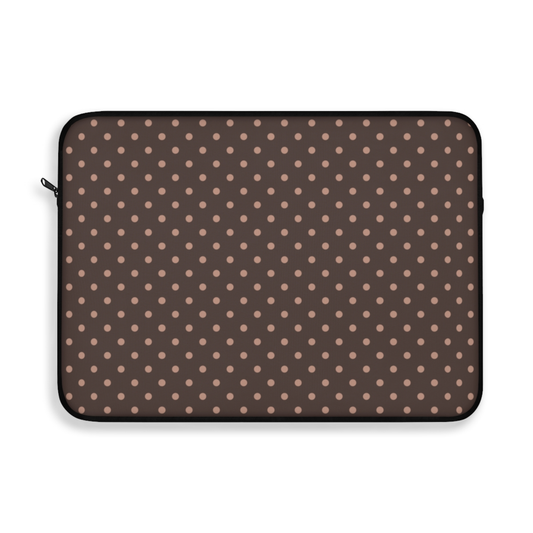 Polka Dot Mocha Laptop Sleeve