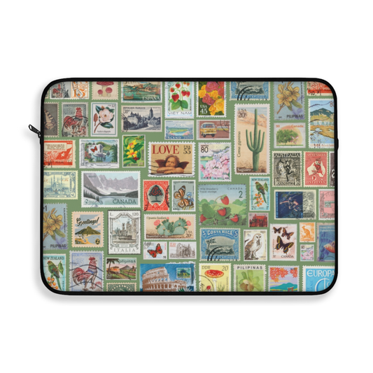 Green Stamp Laptop Sleeve