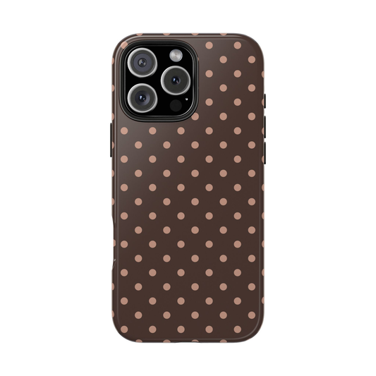 Polka Dot Mocha Case