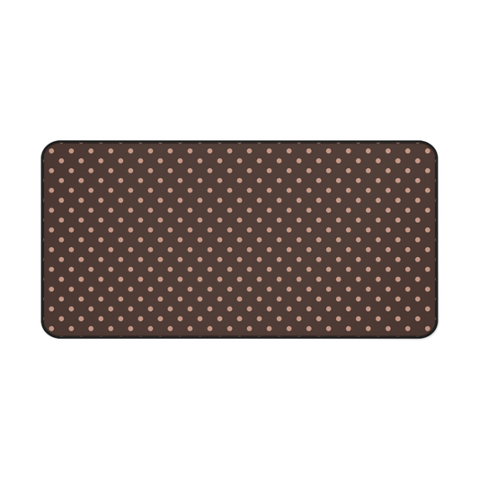 Polka Dot Mocha Desk Mat