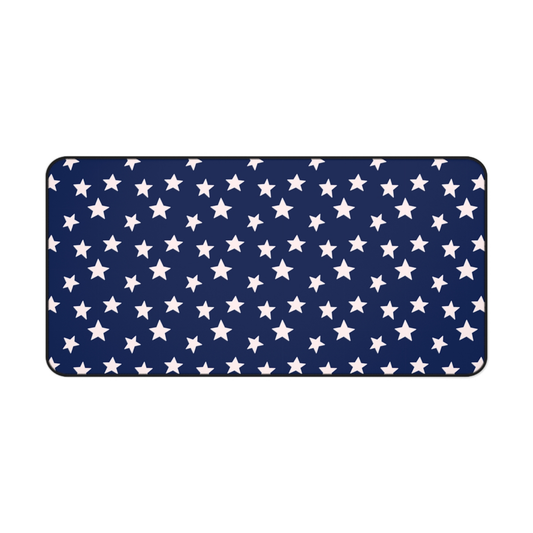 Stars Dark Blue Desk Mat