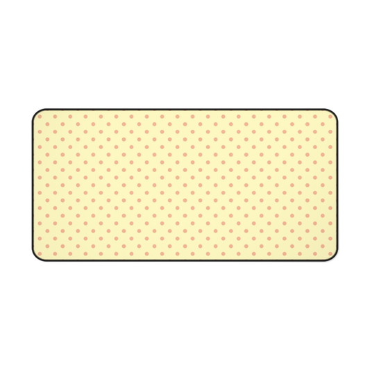 Polka Dot Meringue Desk Mat