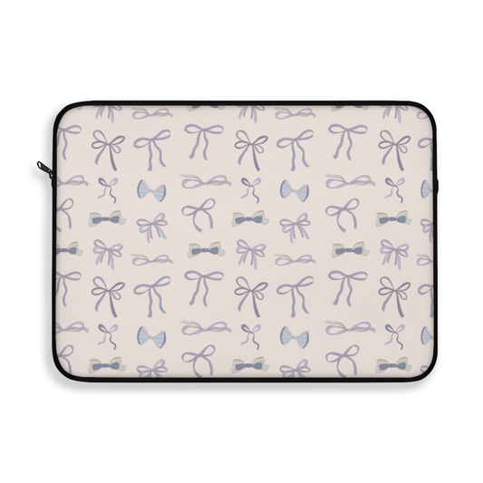Blue Bows Laptop Sleeve