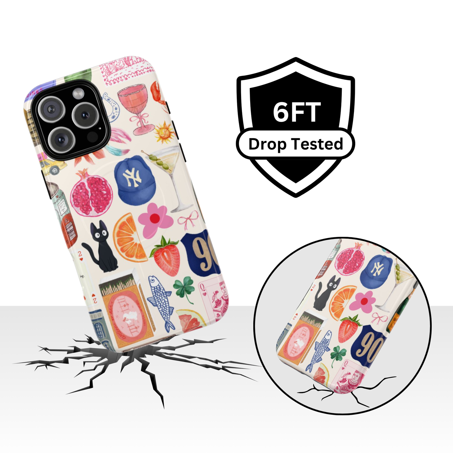 Cool Girl Collage Phone Case