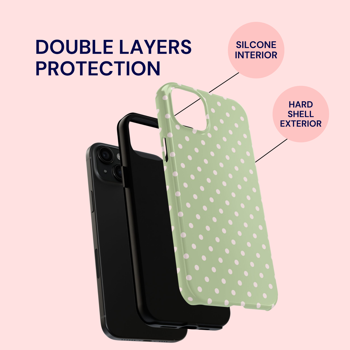 Polka Dot Matcha Case