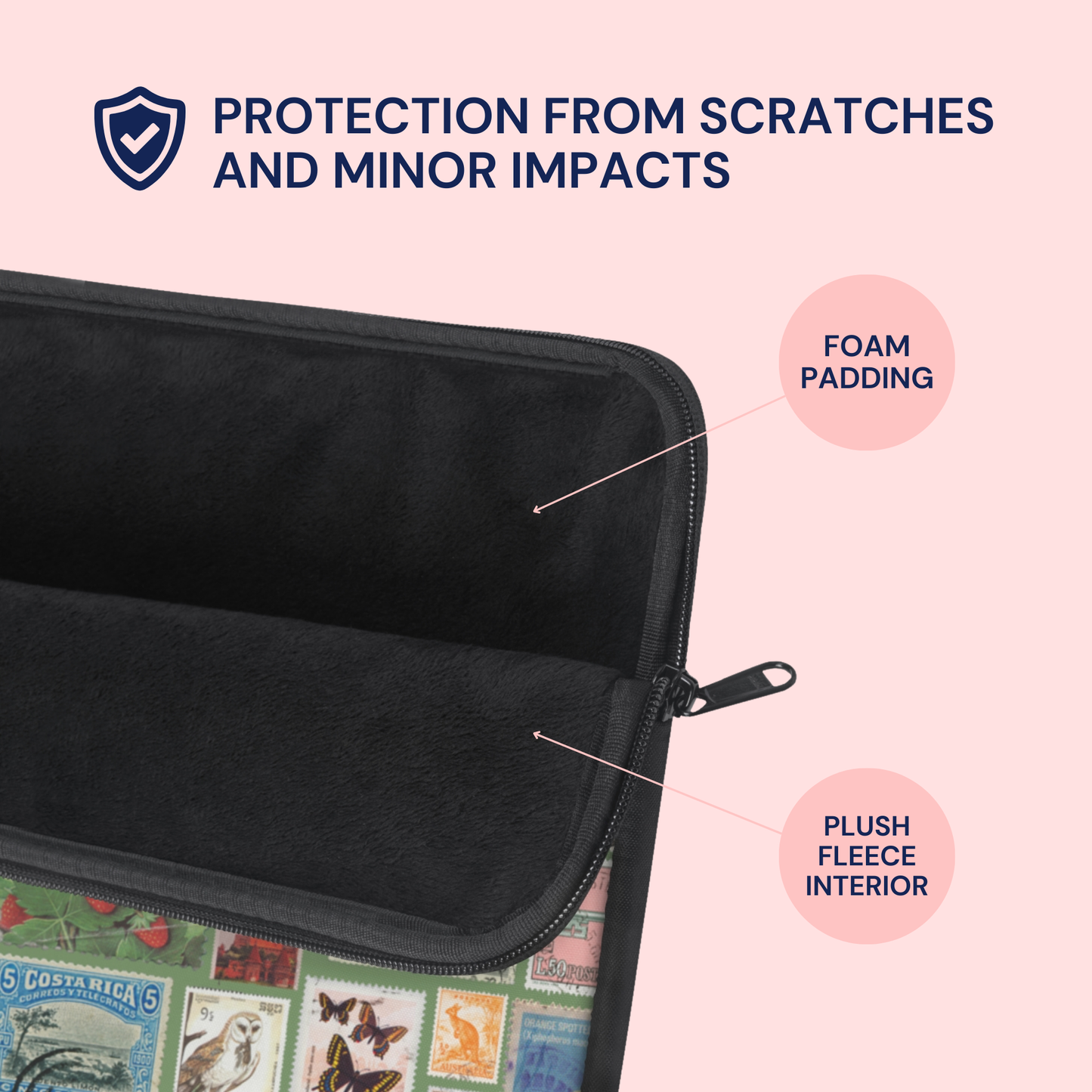 Green Stamp Laptop Sleeve