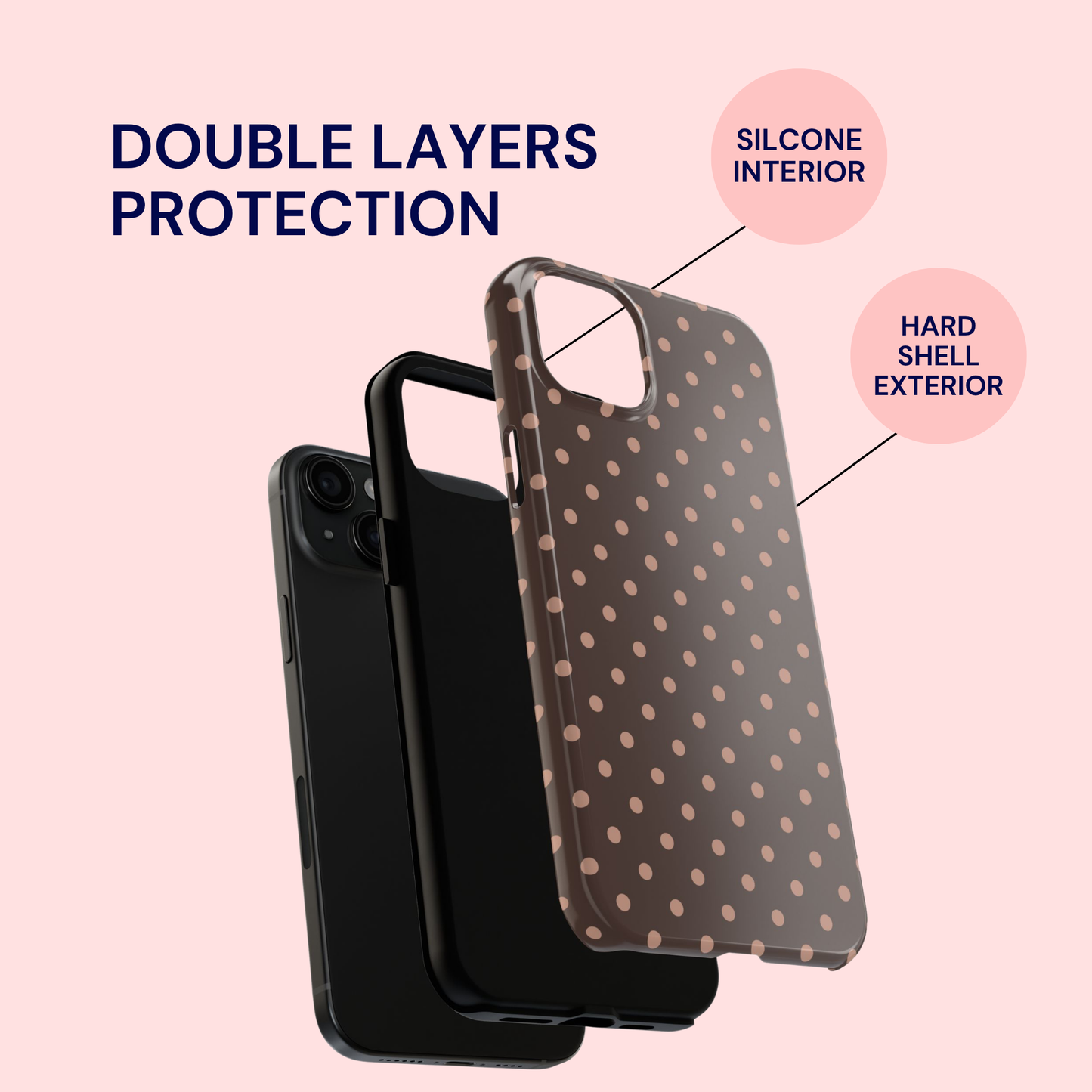 Polka Dot Mocha Case