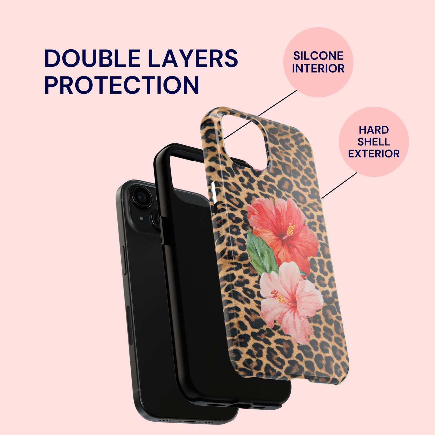 Sunset Hibiscus Cheetah Case