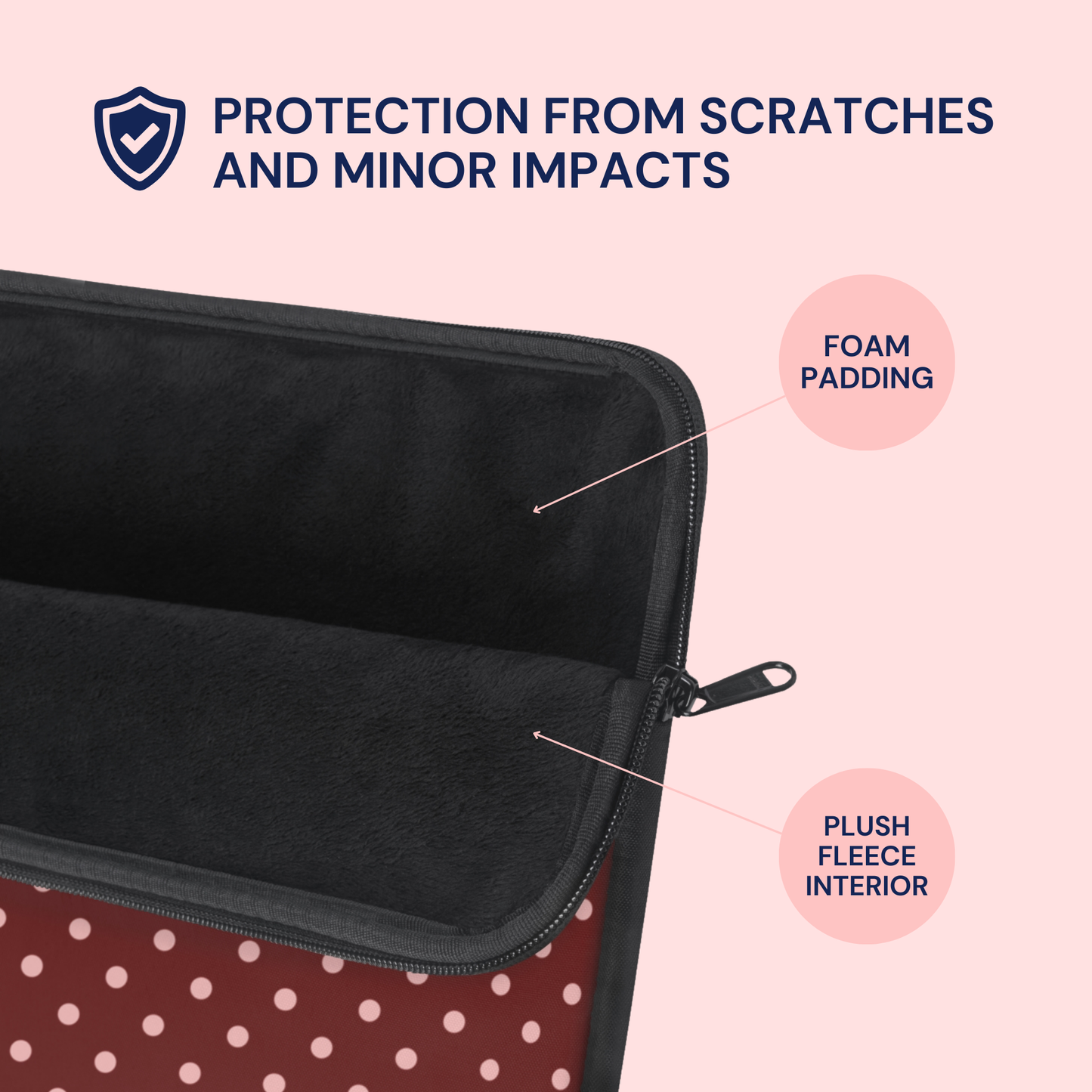 Polka Dot Cherry Laptop Sleeve