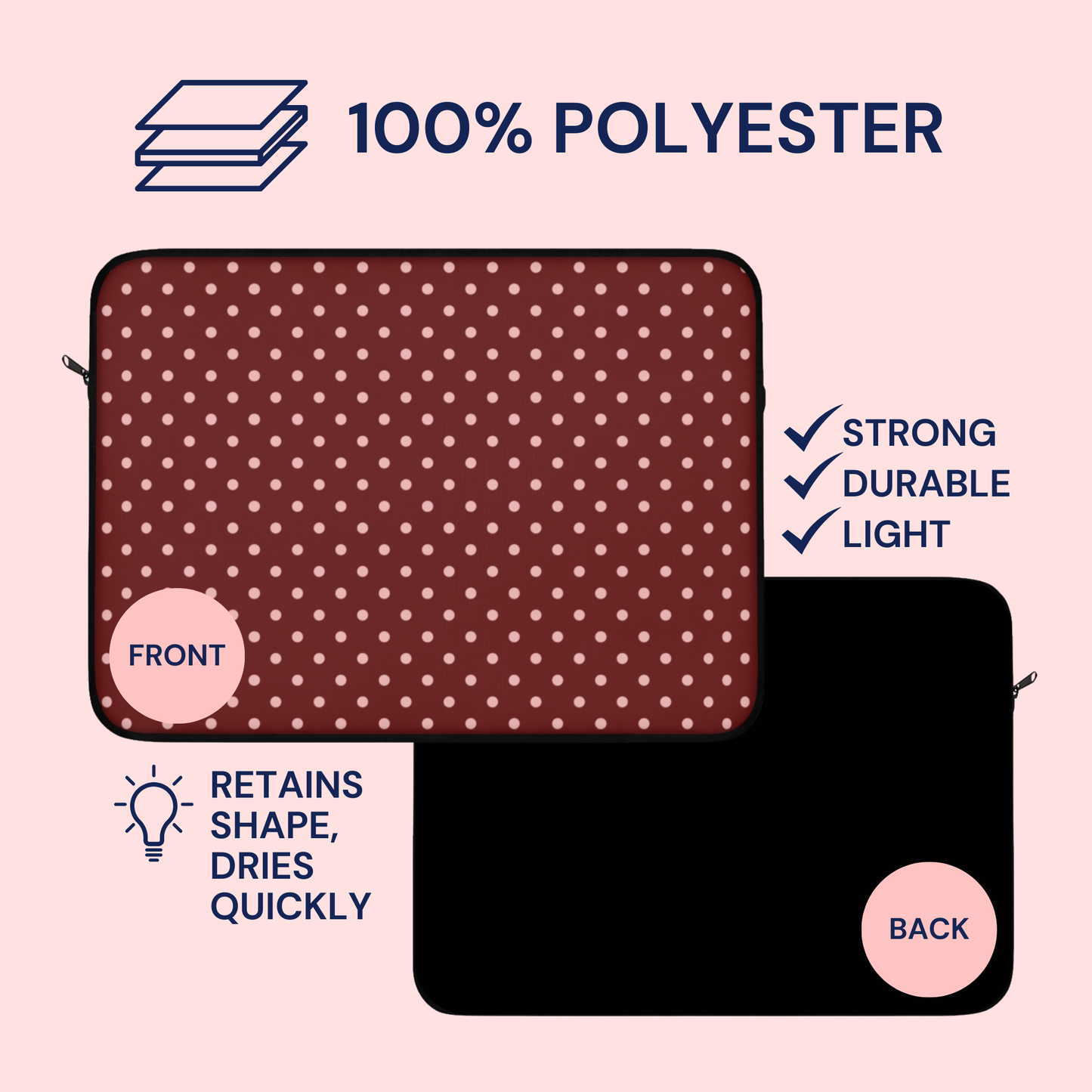 Polka Dot Cherry Laptop Sleeve