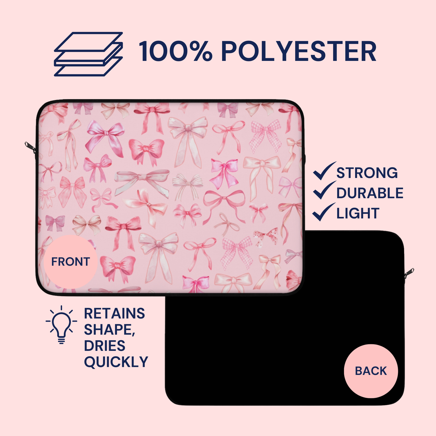 Pink Ribbon Dreams Laptop Sleeve
