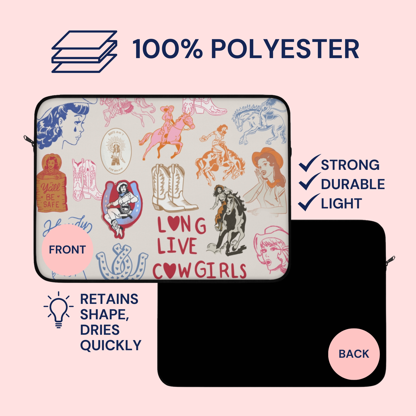 Long Live Cowgirls Laptop Sleeve