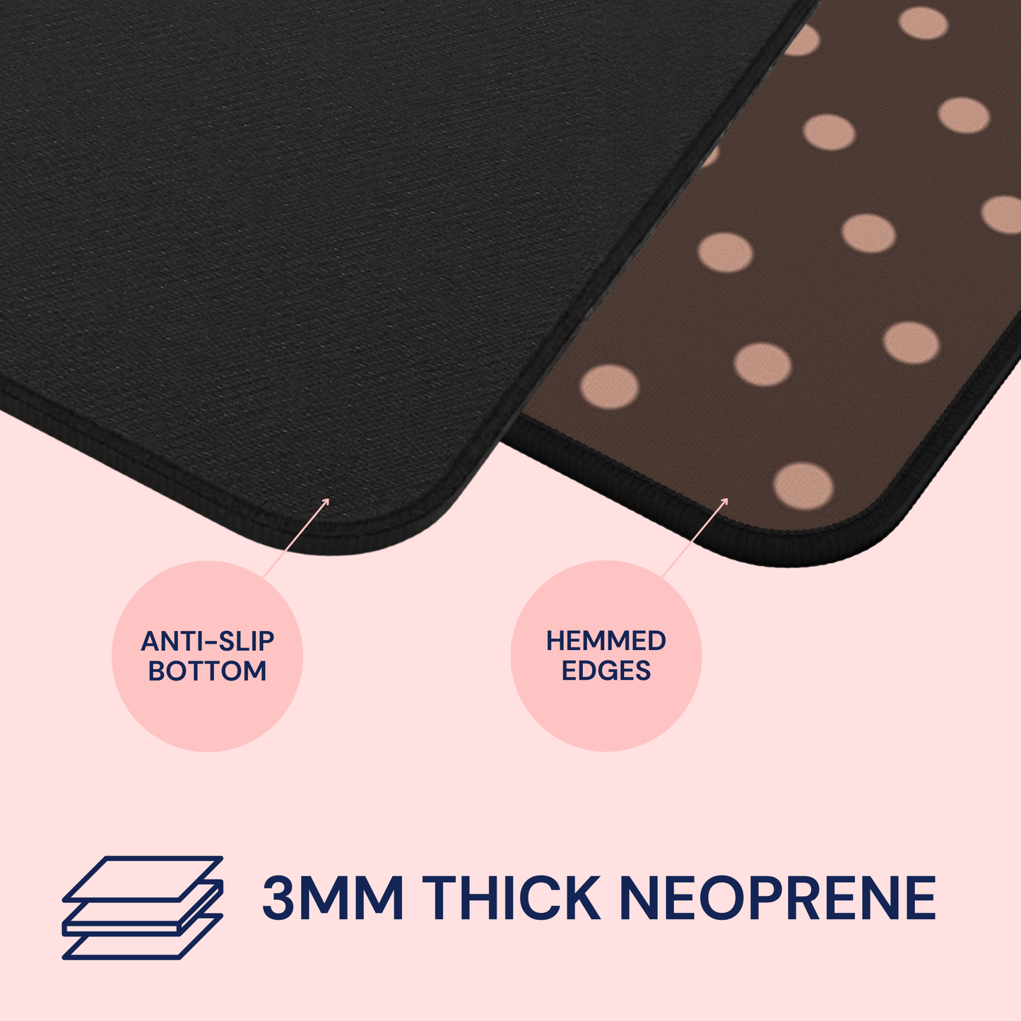 Polka Dot Mocha Desk Mat