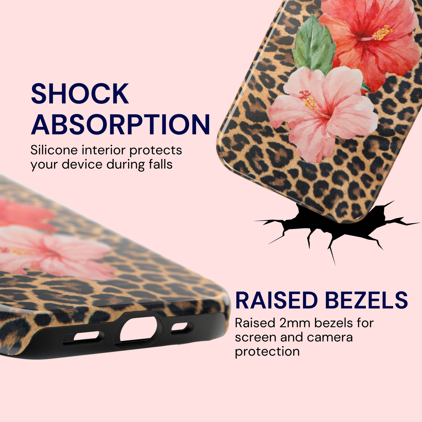 Sunset Hibiscus Cheetah Case