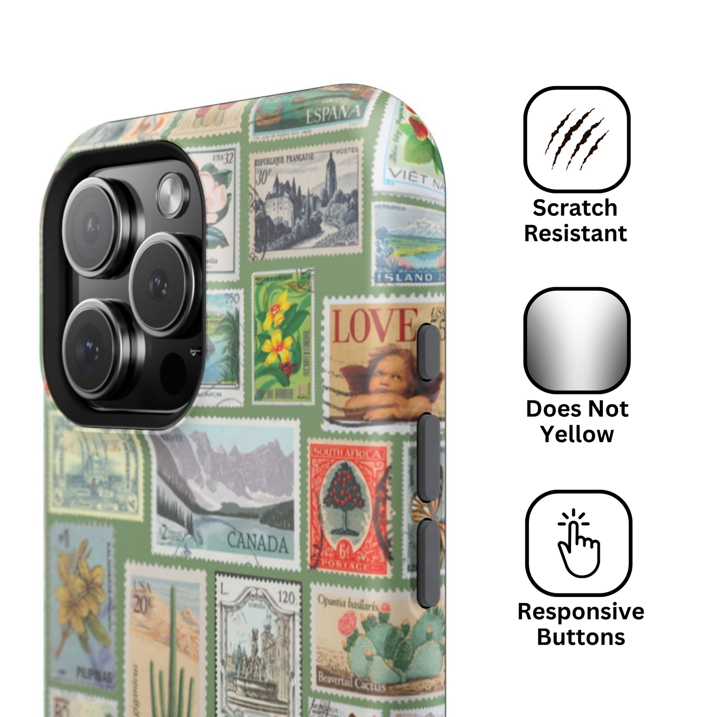 Green Stamp Phone Case