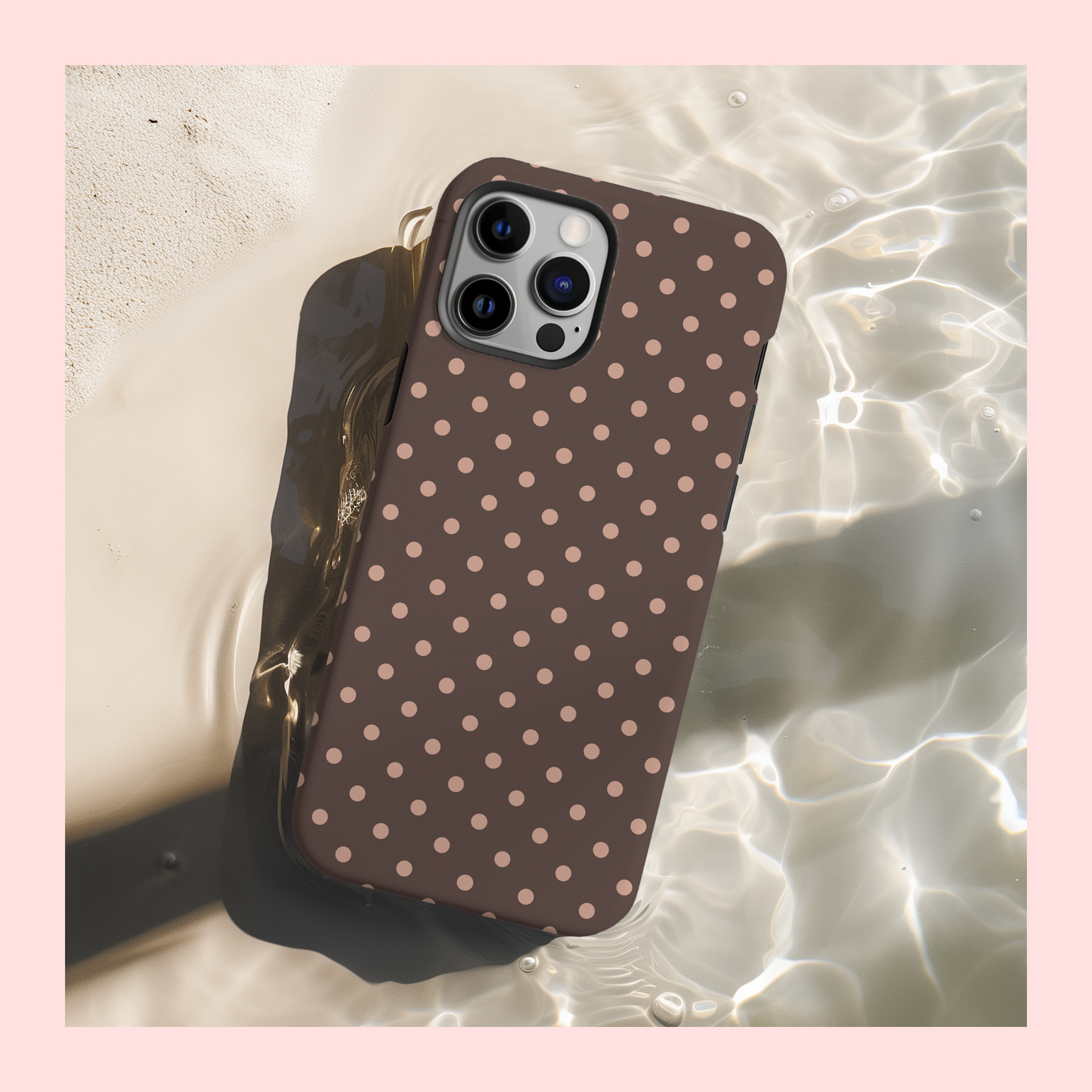 Polka Dot Mocha Case