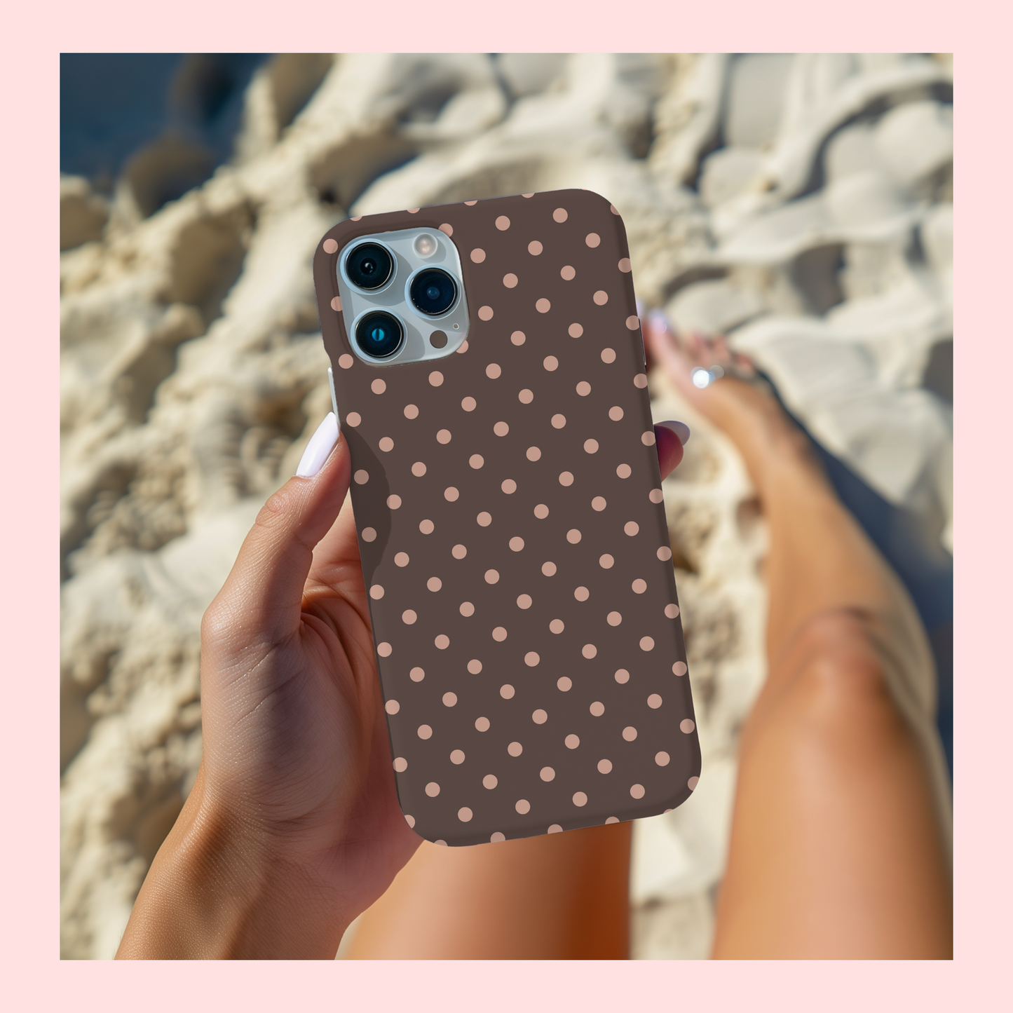 Polka Dot Mocha Case