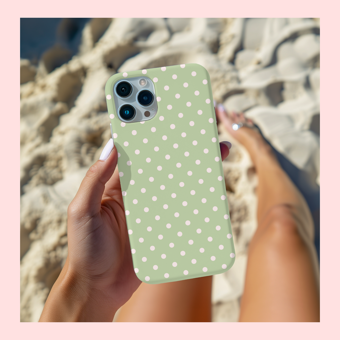 Polka Dot Matcha Case