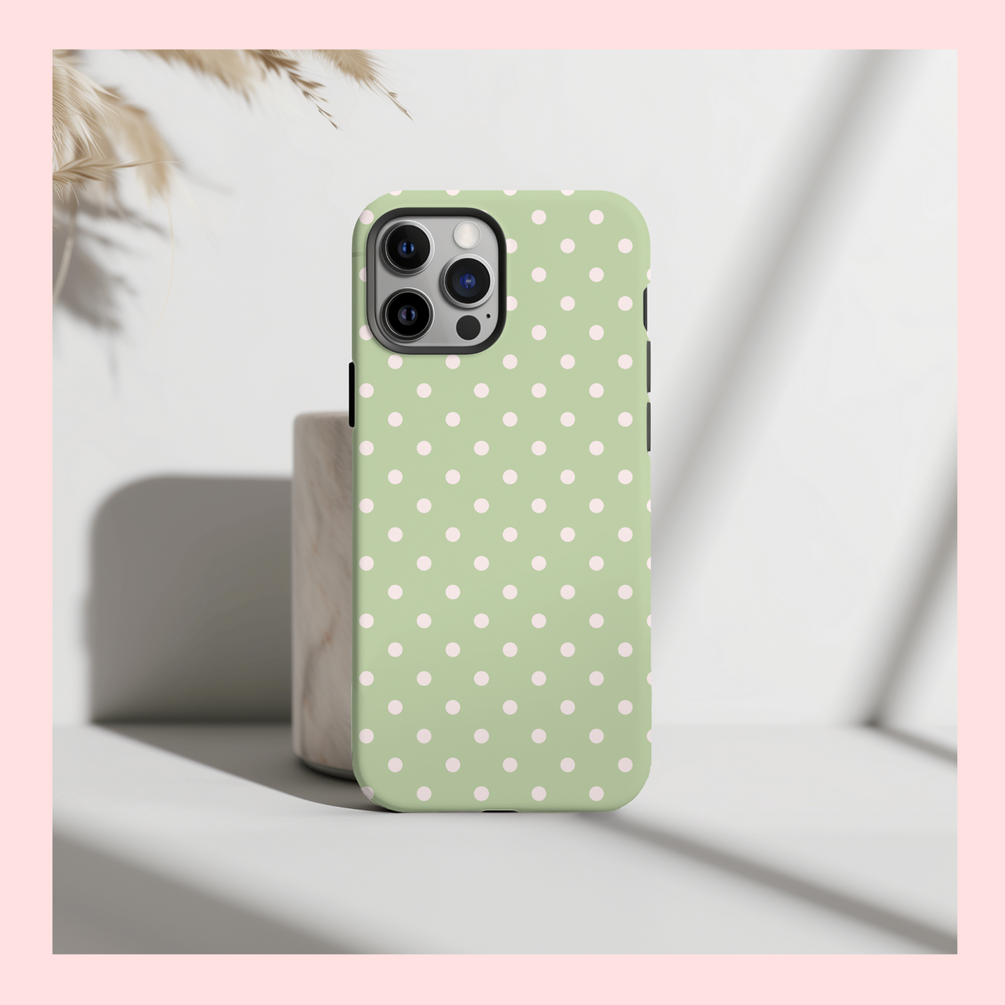 Polka Dot Matcha Case