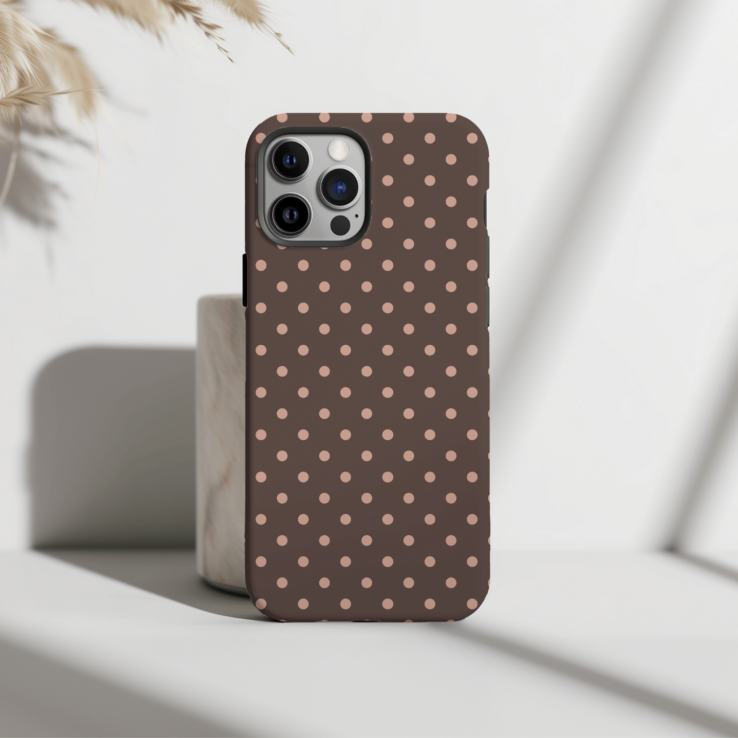 Polka Dot Mocha Case
