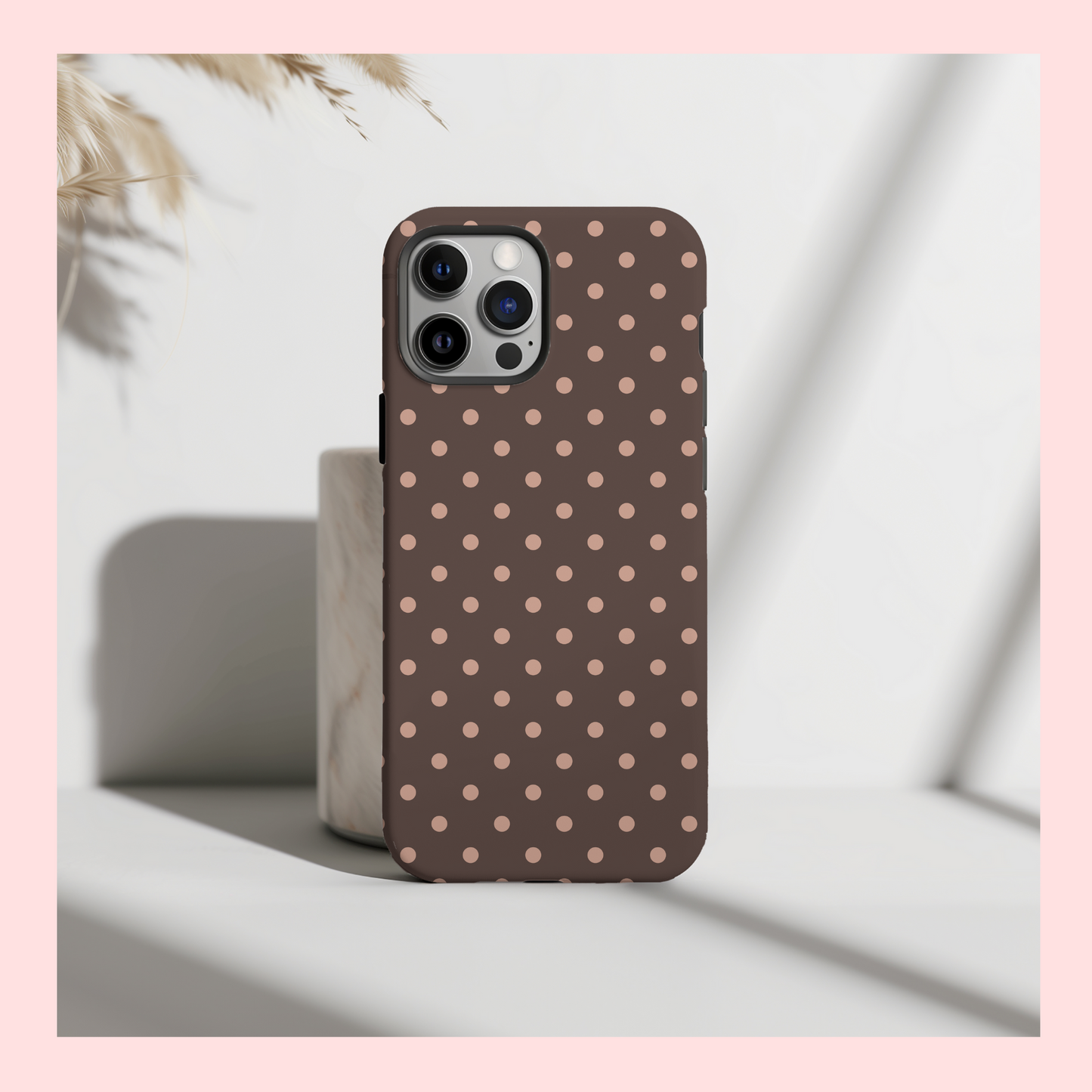 Polka Dot Mocha Case