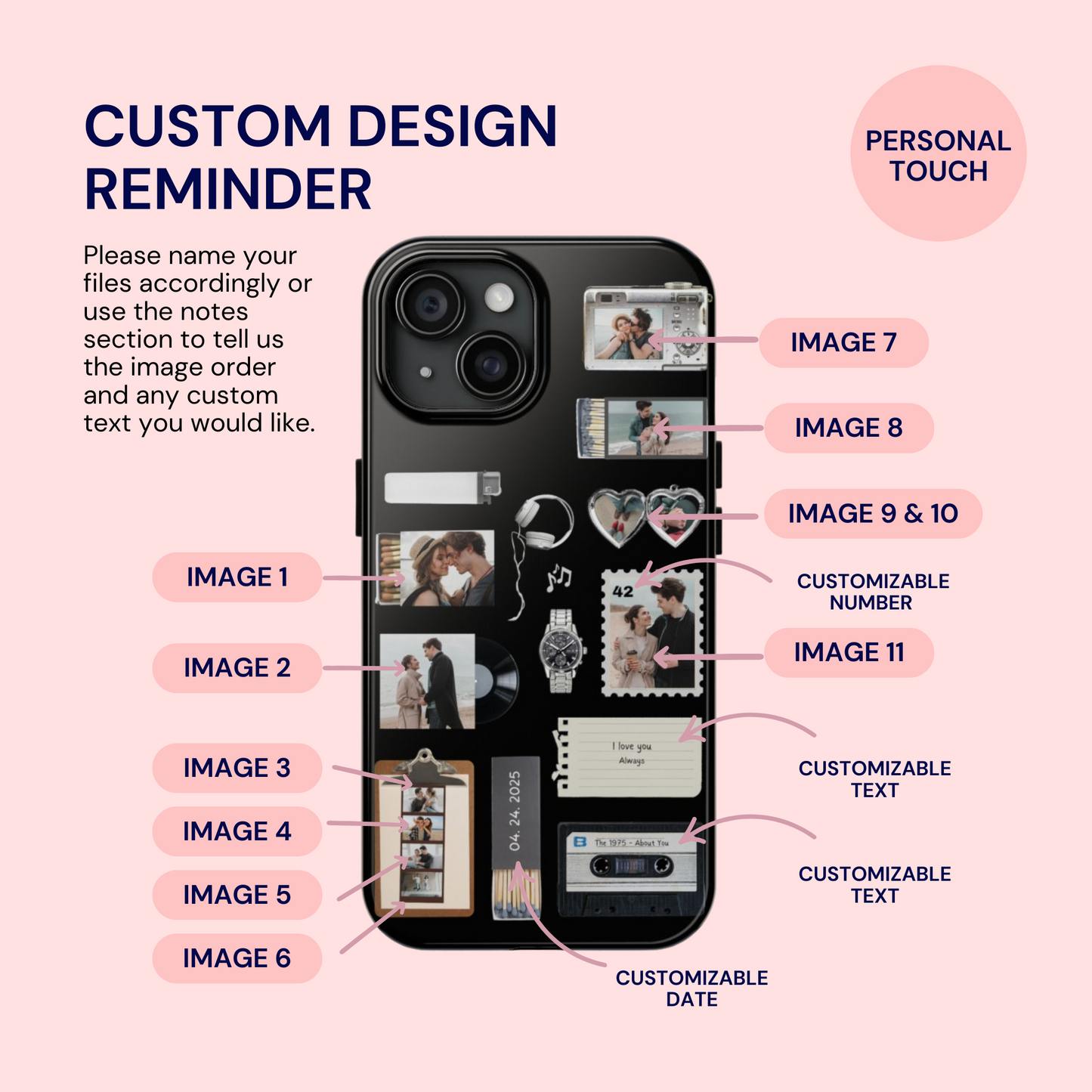 Black Mixtape Memories Custom Case