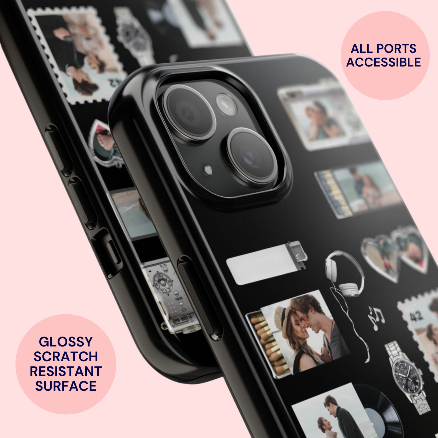 Black Mixtape Memories Custom Case