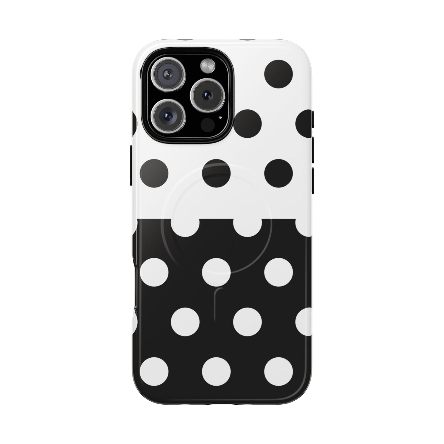 White and Black Polka Dot Split