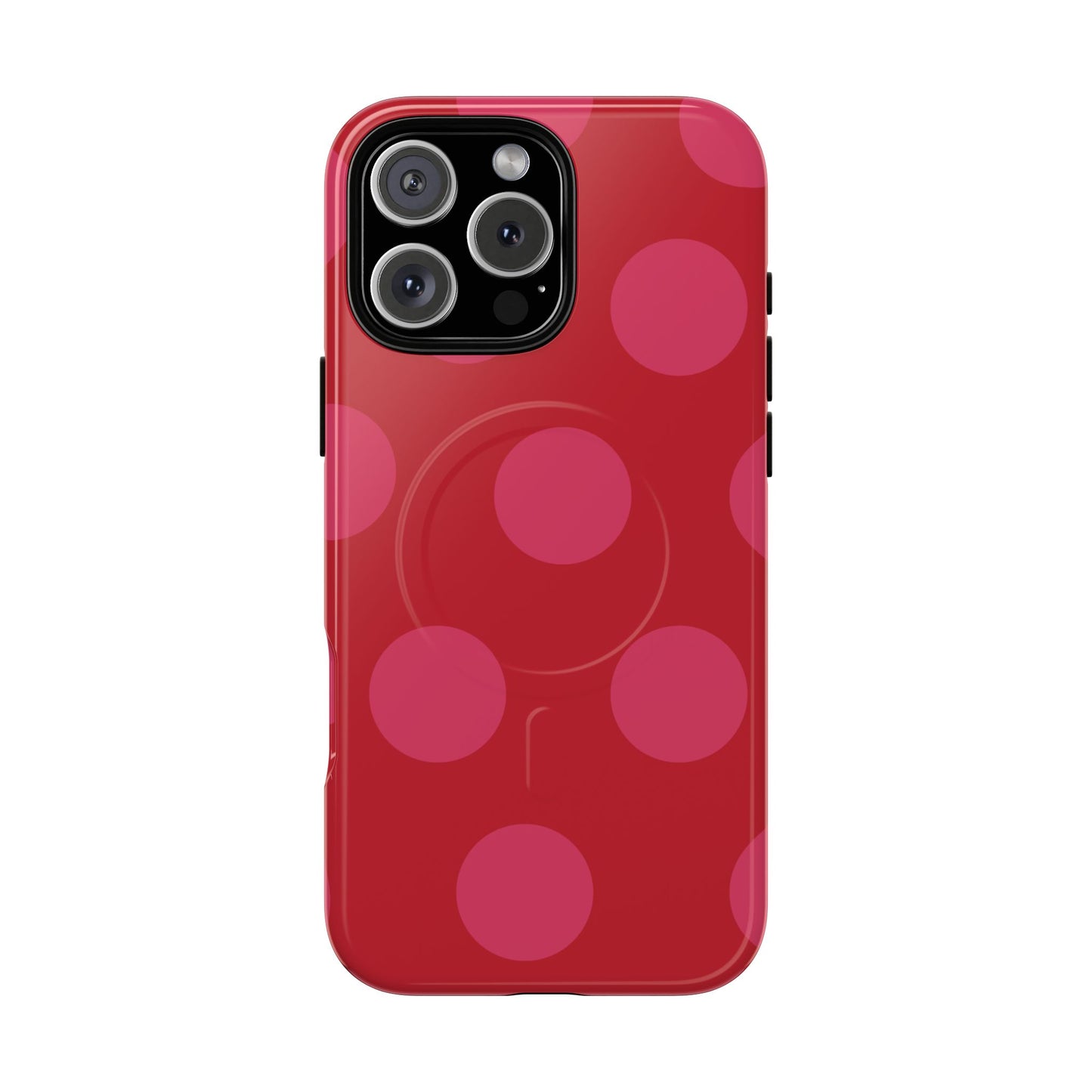 Cherry Pink Large Polka Dots