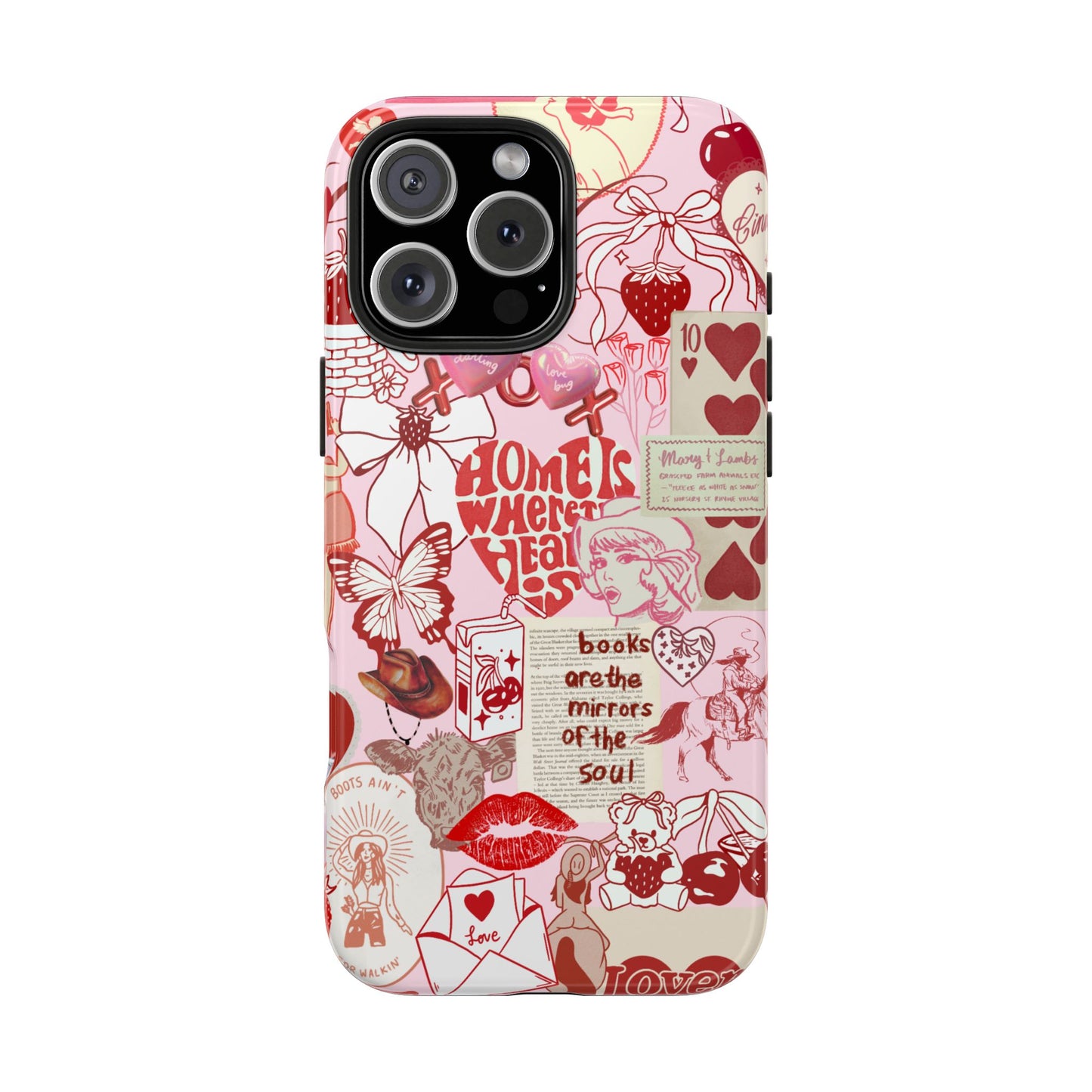 Lucky You Red Collage Phone Case