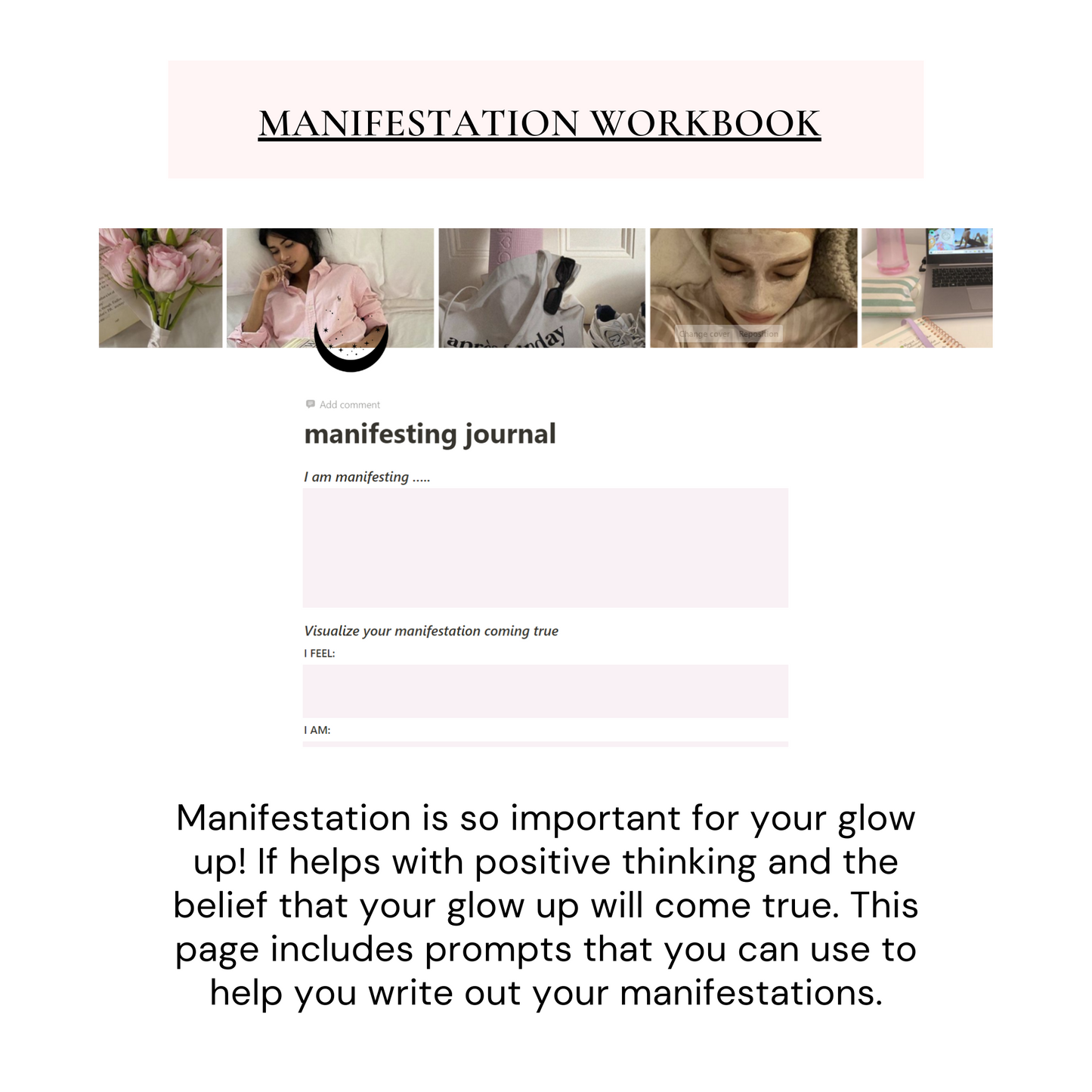 Glow Up Notion Templates | Pink - Wellness By Her Shop