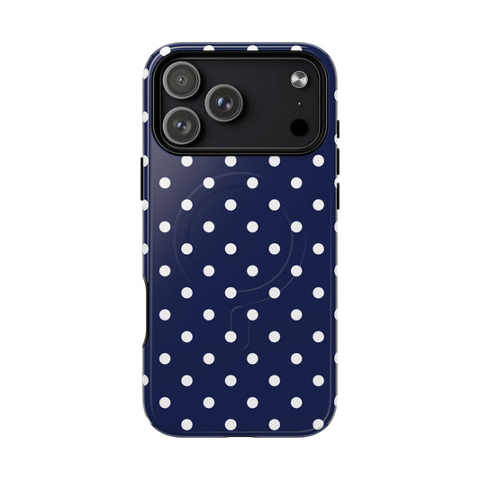 Navy Polka Dot Case
