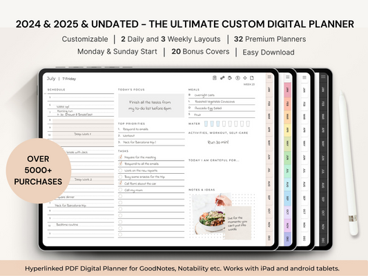 2024-2025 Ultimate Minimal Digital Planner Bundle