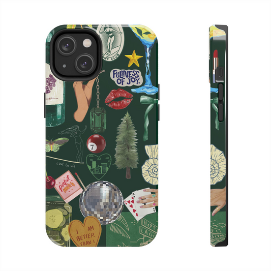 Vintage Green Phone Case (Green Background)