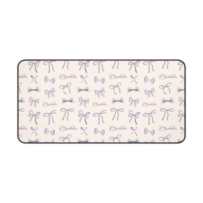 Blue Bows Desk Mat