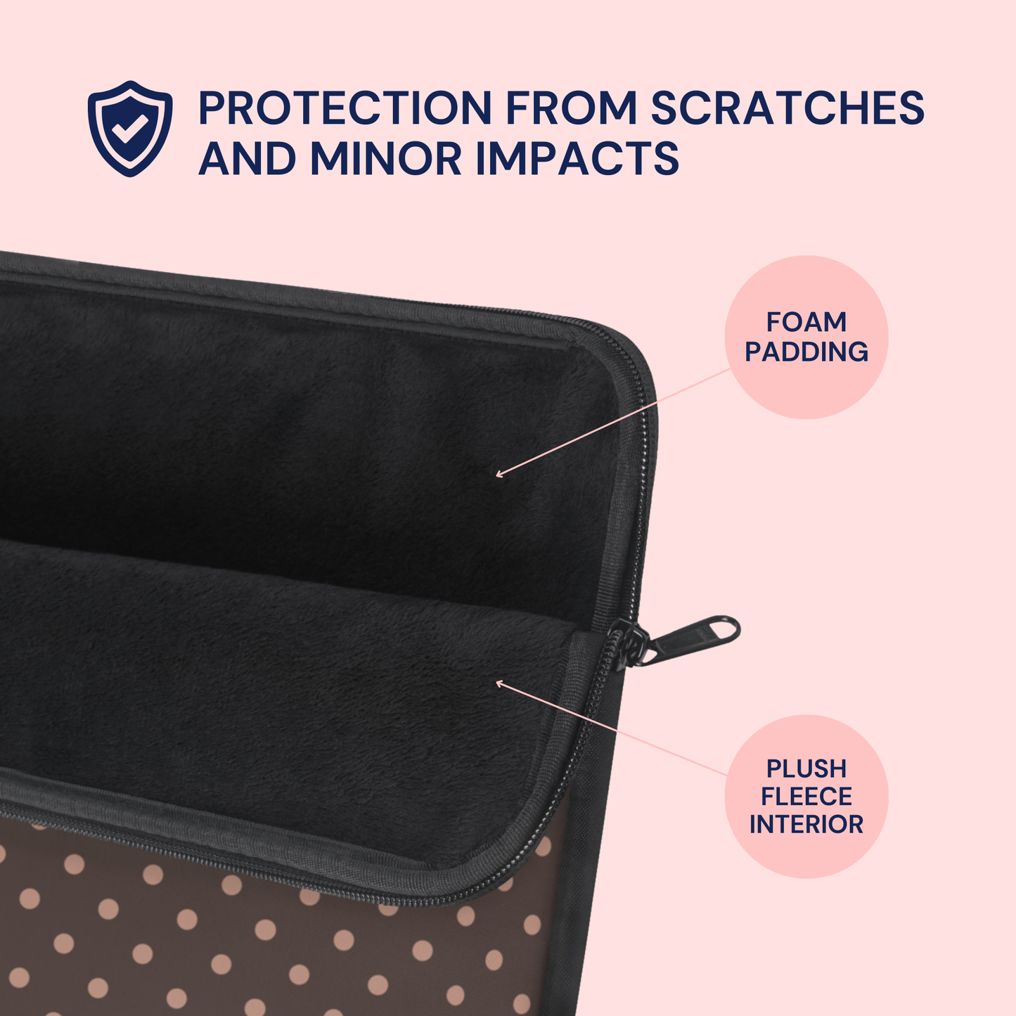 Polka Dot Mocha Laptop Sleeve