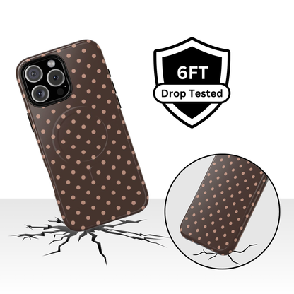 Polka Dot Mocha Case