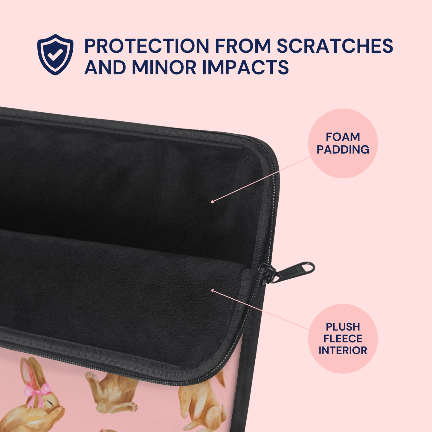 Bunny Bows Laptop Sleeve