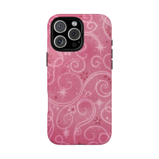 Pink Y2K Swirls Case
