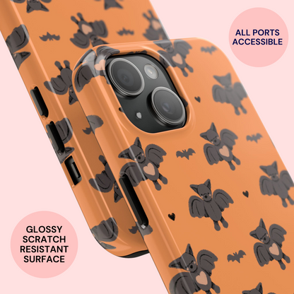 Batty for You (Orange) Phone Case