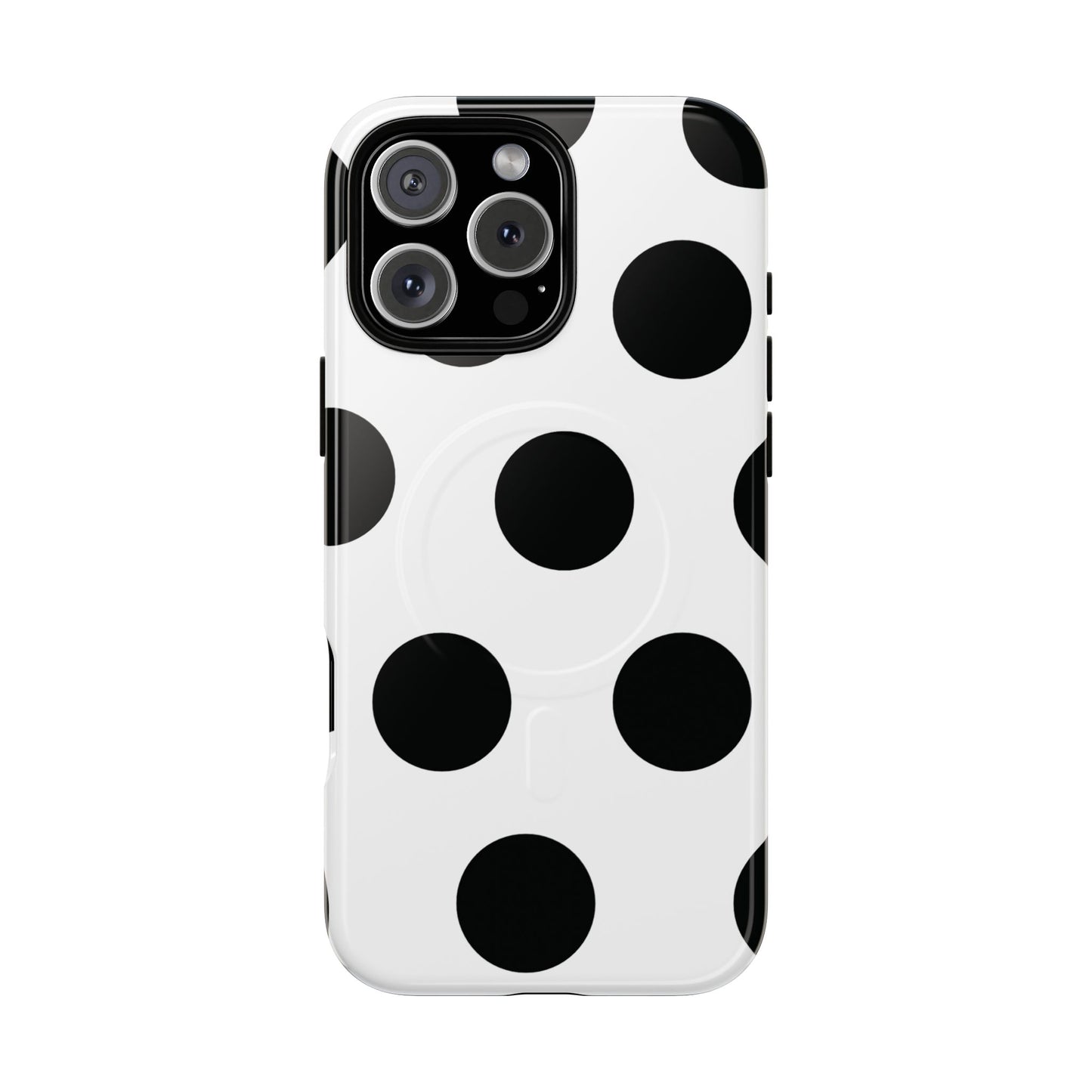 White & Black Large Polka Dots