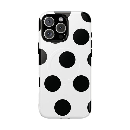 White & Black Large Polka Dots