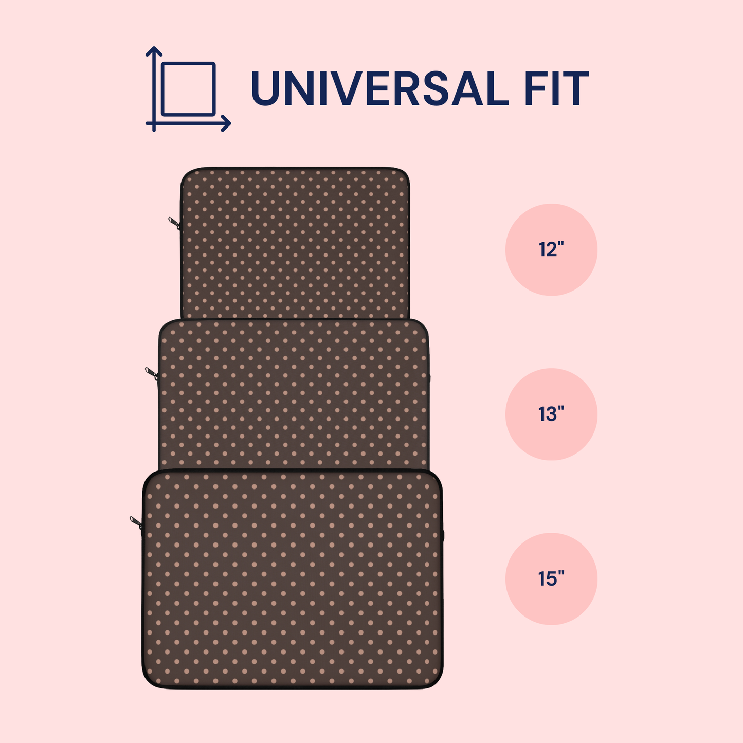Polka Dot Mocha Laptop Sleeve
