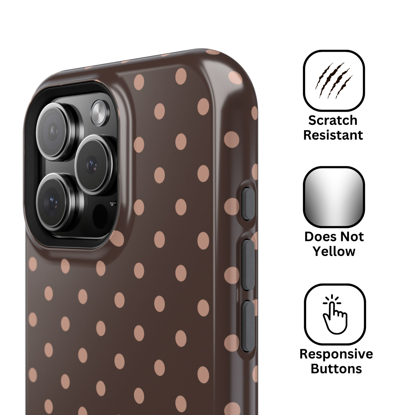 Polka Dot Mocha Case