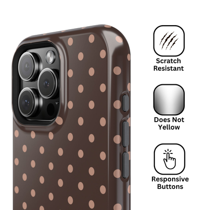 Polka Dot Mocha Case