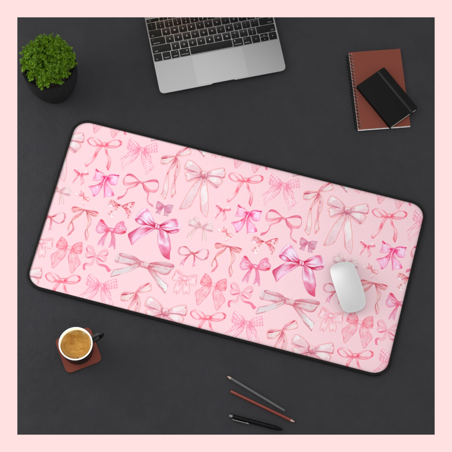 Pink Ribbon Dreams Desk Mat