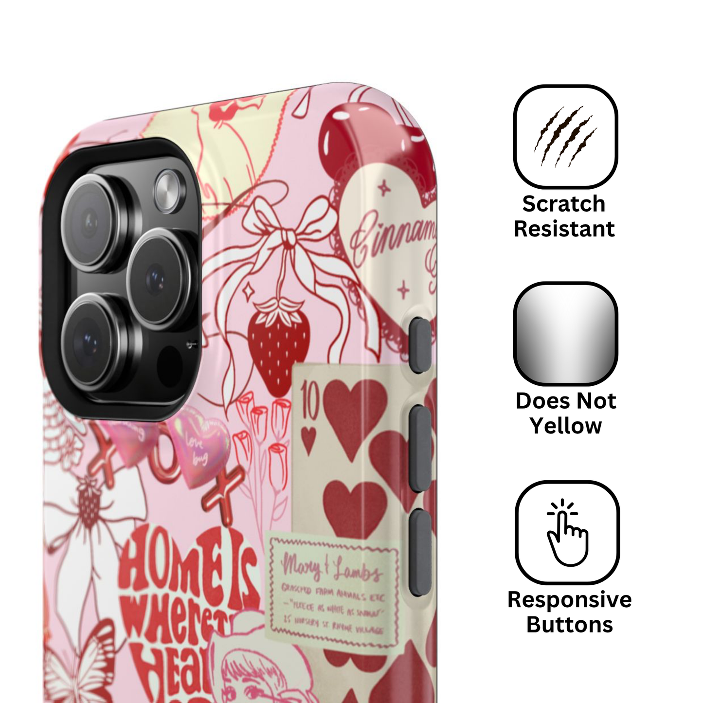 Lucky You Red Collage Phone Case