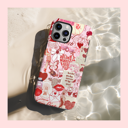 Lucky You Red Collage Phone Case