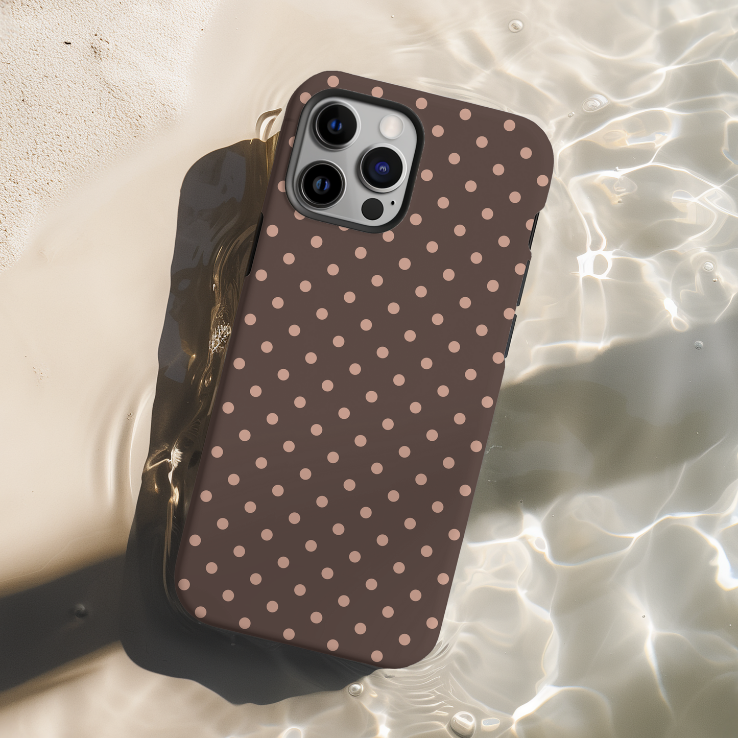Polka Dot Mocha Case